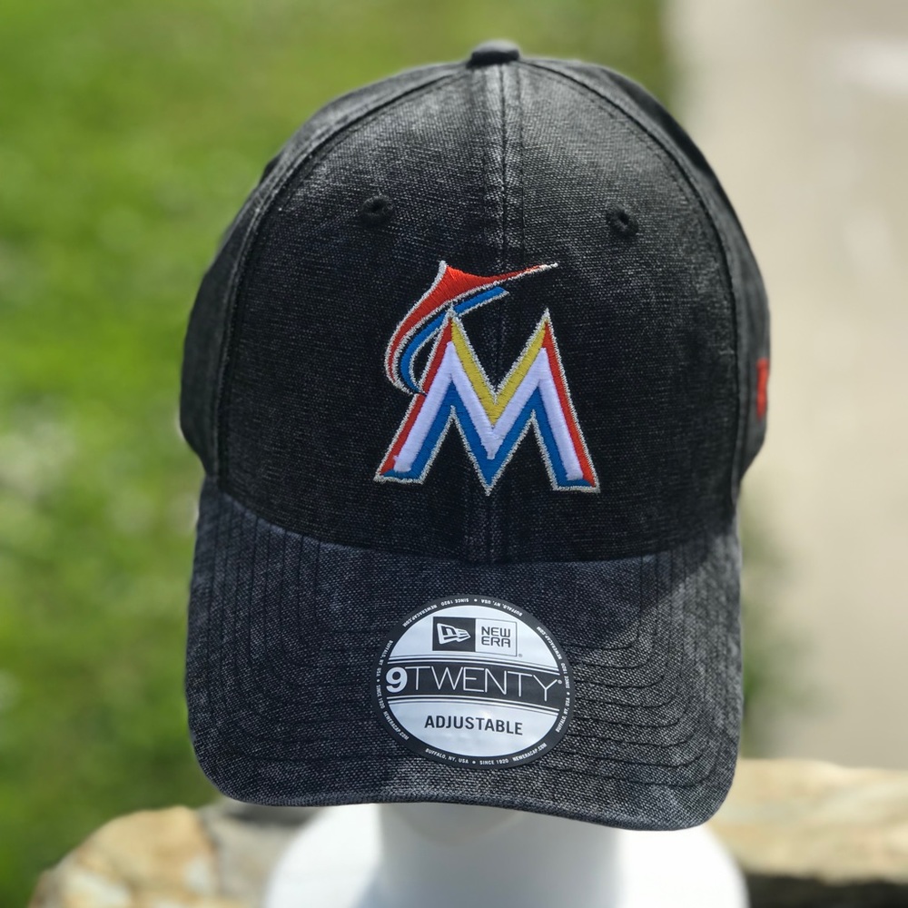 Miami Marlins Black Denim  New Era Cap